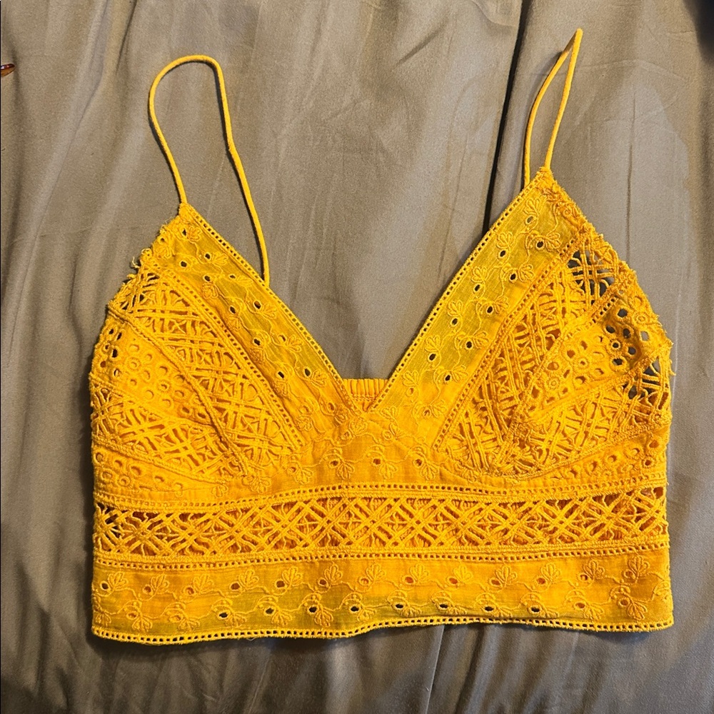 Yellow Lace Bralette Free People